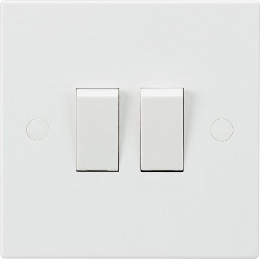 Picture of PlusSwitch 2 Gang 2 Ways 10A Switch - White