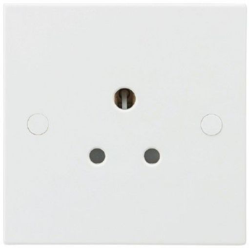 Picture of PlusSwitch 1 Gang 3 Pin Round Socket 5A - White