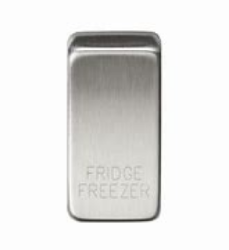 Picture of Knightsbridge Modular Switch cover "marked FRIDGE/FREEZER" - brushed chrome