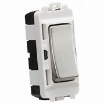 Picture of Knightsbridge Modular 20AX Double Pole grid module - brushed chrome