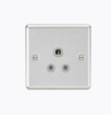 Picture of Knightsbridge Round Edge 5A Unswitched Socket - Brushed Chrome Finish with White Insert
