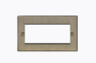 Picture of Knightsbridge Square Edge 4G Modular Faceplate - Antique Brass