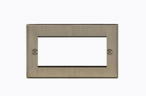 Picture of Knightsbridge Square Edge 4G Modular Faceplate - Antique Brass