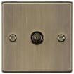 Picture of Knightsbridge Square Edge TV Outlet (non-isolated) - Antique Brass