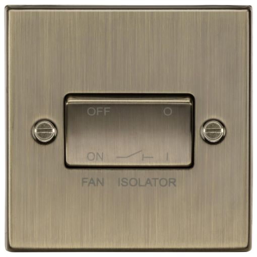 Picture of Knightsbridge Square Edge 10AX Fan Isolator Switch - Antique Brass