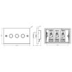 Picture of Knightsbridge Square Edge 3G 2-way 10-200W (5-150W LED) Intelligent dimmer - Antique Brass