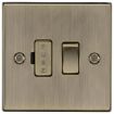 Picture of Knightsbridge Square Edge 13A Switched Fused Spur Unit - Antique Brass