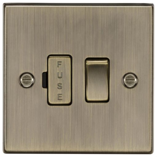 Picture of Knightsbridge Square Edge 13A Switched Fused Spur Unit - Antique Brass