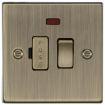 Picture of Knightsbridge Square Edge 13A Switched Fused Spur Unit with Neon - Antique Brass