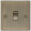 Picture of Knightsbridge Square Edge 20A 1G Double Pole Switch - Antique Brass