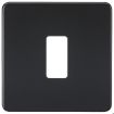 Picture of Knightsbridge Screwless Screwless 1G grid faceplate - matt black