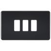 Picture of Knightsbridge Screwless Screwless 3G grid faceplate - matt black