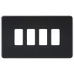 Picture of Knightsbridge Screwless Screwless 4G grid faceplate - matt black