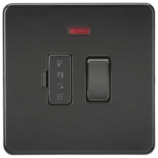 Picture of Knightsbridge Screwless 13A Switched Fused Spur Unit with Neon - Matt Black