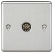 Picture of Knightsbridge Round Edge TV Outlet (non-isolated) - Brushed Chrome