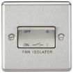 Picture of Knightsbridge Round Edge 10AX Fan Isolator Switch - Brushed Chrome