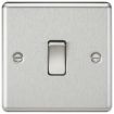 Picture of Knightsbridge Round Edge 10AX 1G Intermediate Switch - Brushed Chrome