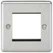 Picture of Knightsbridge Round Edge 2G Modular Faceplate - Brushed Chrome