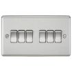 Picture of Knightsbridge Round Edge 10AX 6G 2-way Switch - Brushed Chrome