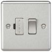 Picture of Knightsbridge Round Edge 13A Switched Fused Spur Unit - Brushed Chrome
