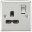 Picture of Knightsbridge CL7BC 1G Double Pole Switched Socket Brushed Chrome 13A