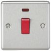 Picture of Knightsbridge Round Edge 45A Double Pole Switch with Neon (1G size) - Brushed Chrome