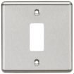 Picture of Knightsbridge Round Edge 1G Grid Faceplate - Rounded Edge Brushed Chrome