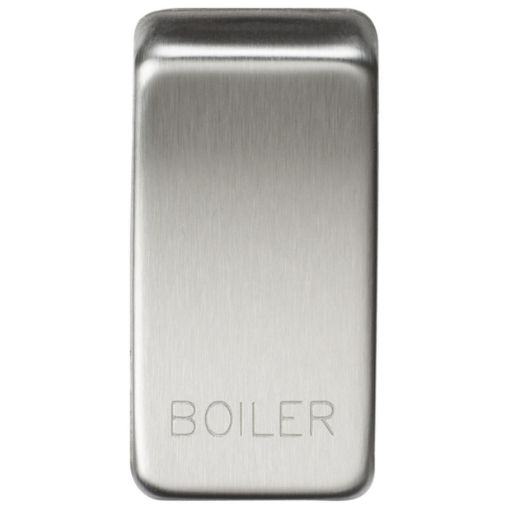 Picture of Knightsbridge Modular Switch cover "marked BOILER" - brushed chrome