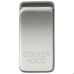 Picture of Knightsbridge Modular Switch cover "marked COOKER HOOD" - brushed chrome