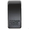 Picture of Knightsbridge Modular Switch cover "marked COOKER HOOD" - matt black