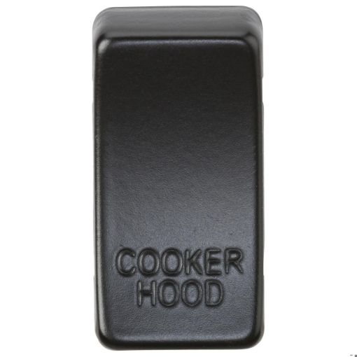 Picture of Knightsbridge Modular Switch cover "marked COOKER HOOD" - matt black