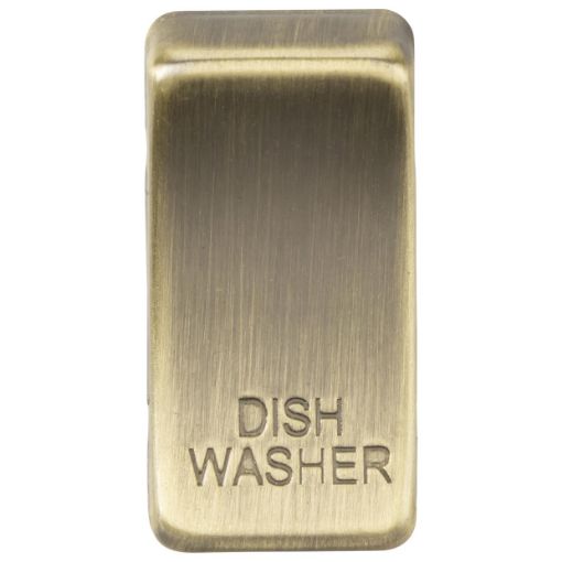Picture of Knightsbridge Modular Switch cover "marked DISHWASHER" - antique brass