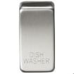 Picture of Knightsbridge Modular Switch cover "marked DISHWASHER" - brushed chrome