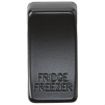 Picture of Knightsbridge Modular Switch cover "marked FRIDGE FREEZER" - matt black