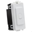 Picture of Knightsbridge Modular 1G 1-way 10-200W (10-100W LED) trailing edge dimmer (Press Type) - White