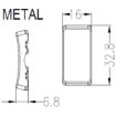 Picture of Knightsbridge Modular Switch cover "marked OVEN" - brushed chrome