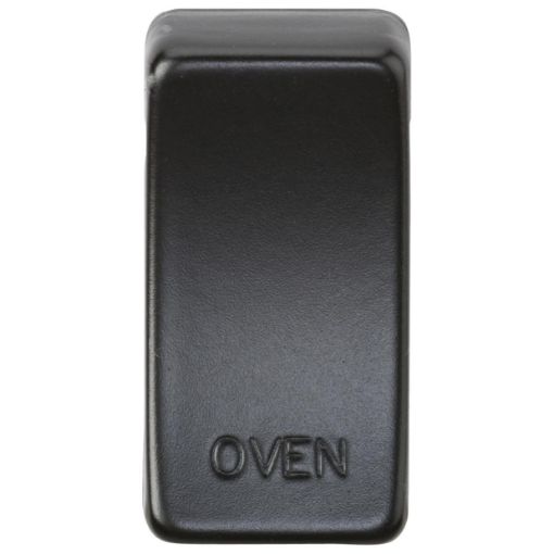 Picture of Knightsbridge Modular Switch cover "marked OVEN" - matt black