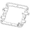 Picture of Knightsbridge Metal Clad 1-2G grid mounting frame for Flat Plate Raised Edge & Metalclad