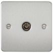 Picture of Knightsbridge Flat Plate TV Outlet (non-isolated) - Brushed Chrome