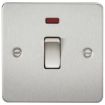 Picture of Knightsbridge Flat Plate 20A 1G Double Pole Switch with Neon - Brushed Chrome