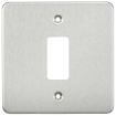 Picture of Knightsbridge Flat Plate 1G grid faceplate - Brushed chrome