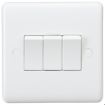 Picture of Knightsbridge CU4000 Plate Switch 3G 2Way 10A