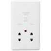 Picture of Knightsbridge Curved Edge 115/230V Dual Voltage Shaver Socket with Neon