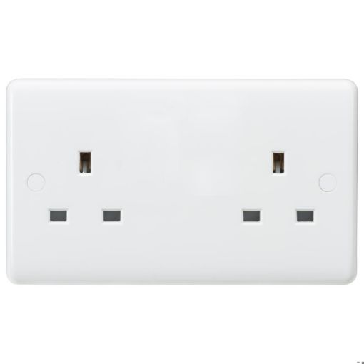 Picture of Knightsbridge Curved Edge 13A 2G Unswitched Socket