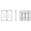 Picture of Knightsbridge Curved Edge 2G Grid Faceplate