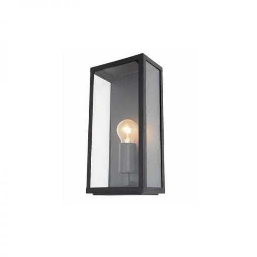 Picture of Forum Minerva | Satin Black | Outdoor Box Lantern Light