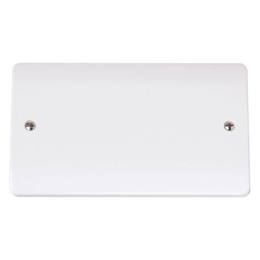 Picture of PlusSwitch 2 Gang Blank Plate - White Curved