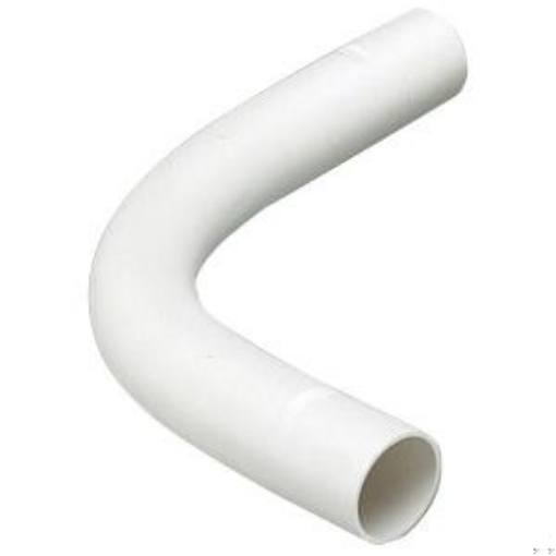 Picture of MK Electric - Cable Management Bend Normal Light Gauge Egatube 25mm White PVC-U | LNB3WHI