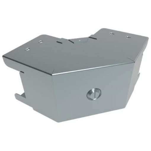 Picture of Unitrunk Bend Gusset 1 Compartment with Outside Lid & Coupling QuickFix 100x100mm Steel Pre-Galvanised | GOB44