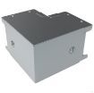 Picture of Unitrunk Elbow 90Deg 1 Compartment with Outside Lid & Coupling QuickFix 150x150mm Steel Pre-Galvanised | SOE66